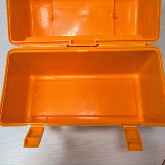 🧡 Vintage Thermos Orange Plastic Lunchbox – Made in Canada . - Picture 5 of 5